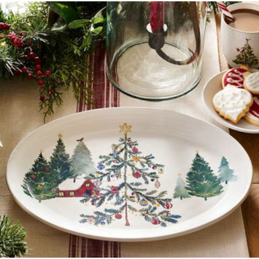 Pottery Barn Christmas In the Country Dinnerware Collection Platter